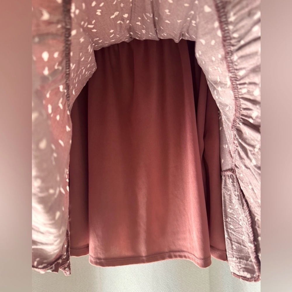 Altar’d State Smocked Floral Mini Dress Medium Boho Cottagecore Long Sleeve - Picture 9 of 9